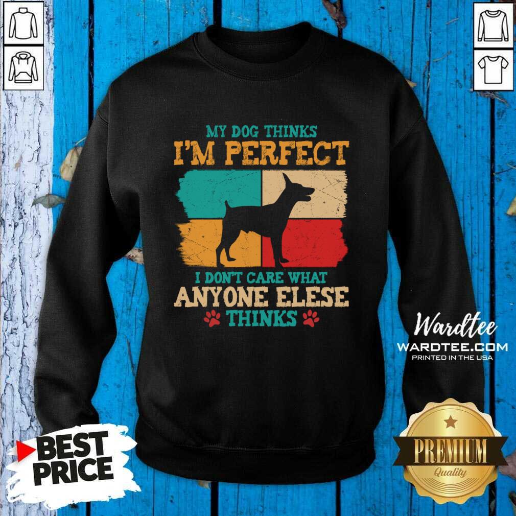 My Dog Thinks I'm Perfect I Don't Care That Anyone Elese Thinks Shirt