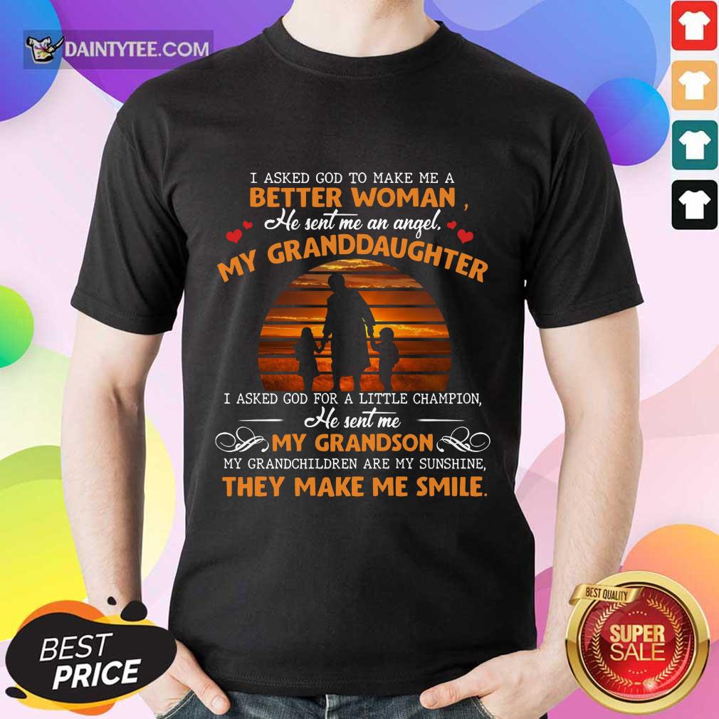 My Granddaughter My Grandson Smile Shirt