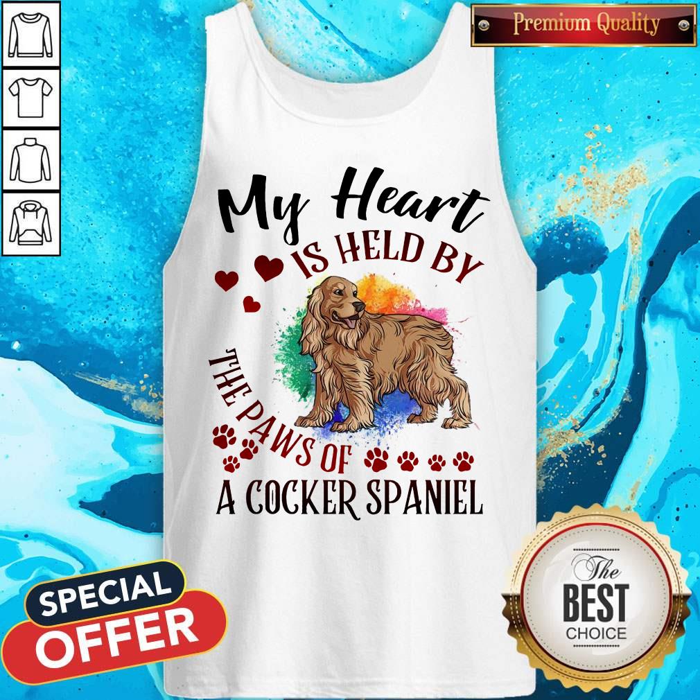 My Heart Is Held By The Paws Of A Cocker Spaniel Shirt