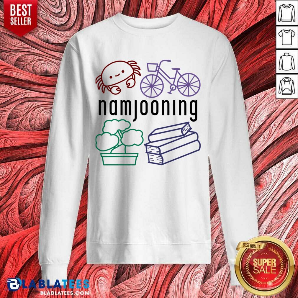 Namjooning Crab Plant Books Bicycle Shirt