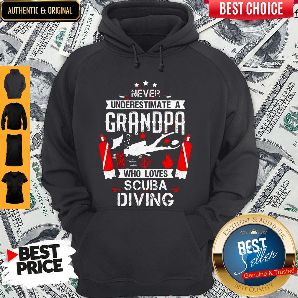 Never Under Estimate A Grandpa Diver Shirt