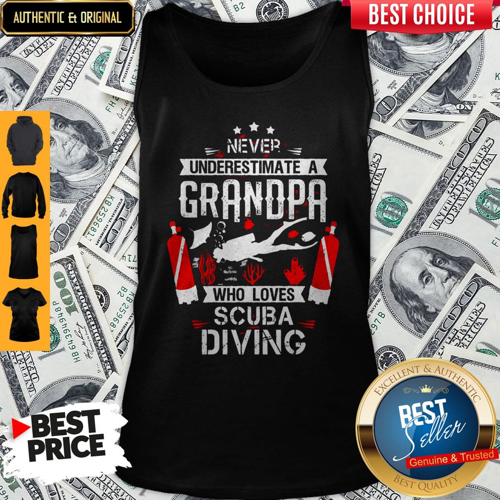 Never Under Estimate A Grandpa Diver Shirt