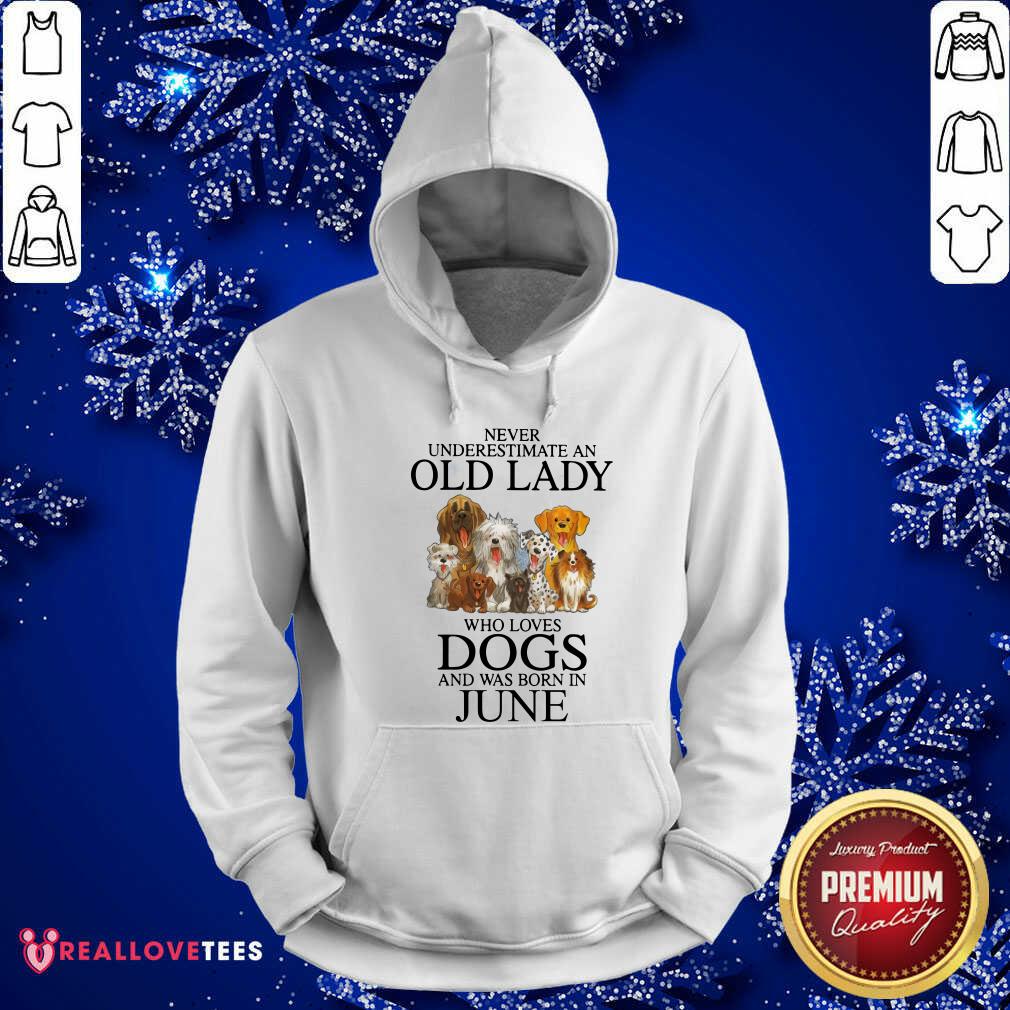 Never Underestimate An Old Lady Who Loves Dogs In June Shirt