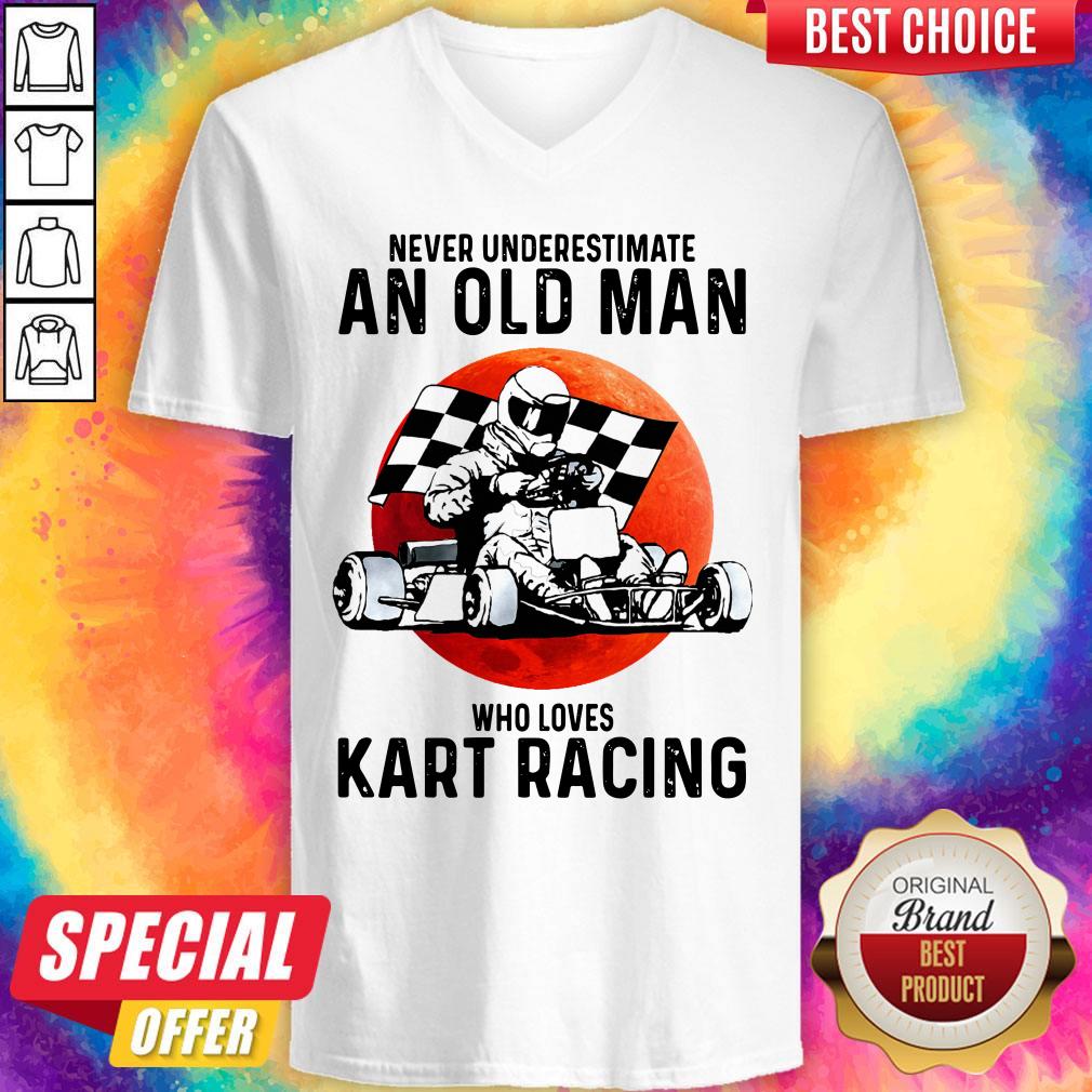 Never Underestimate An Old Man Who Loves Kart Racing Shirt
