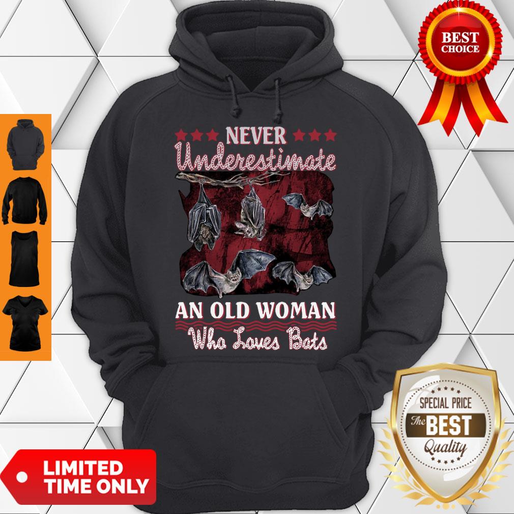 Never Underestimate An Old Woman Who Loves Bats Shirt