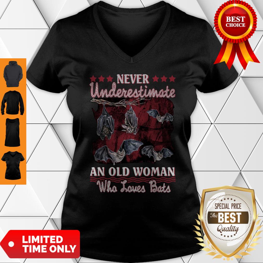Never Underestimate An Old Woman Who Loves Bats Shirt