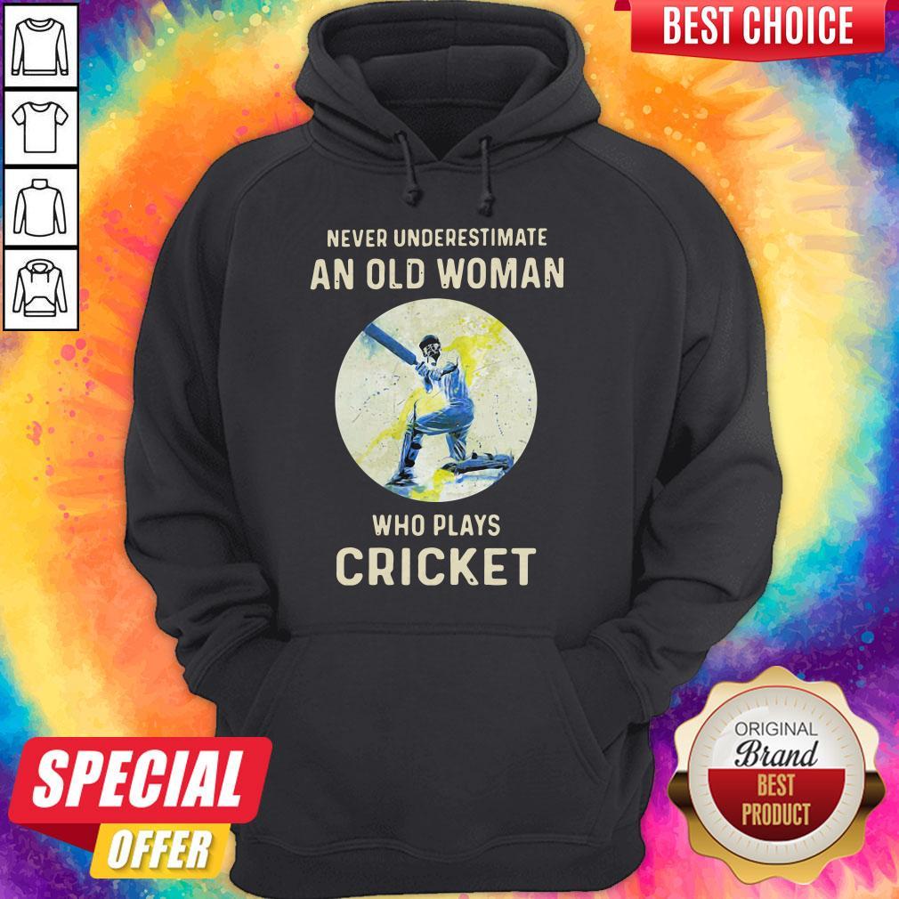 Never Underestimate An Old Woman Who Plays Cricket Shirt