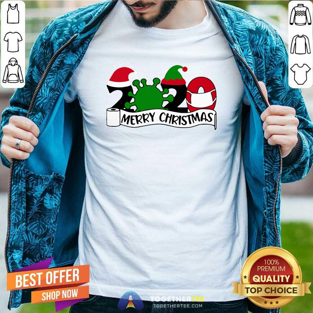 Nice 2020 Mask Quarantine Toilet Paper Merry Christmas Shirt