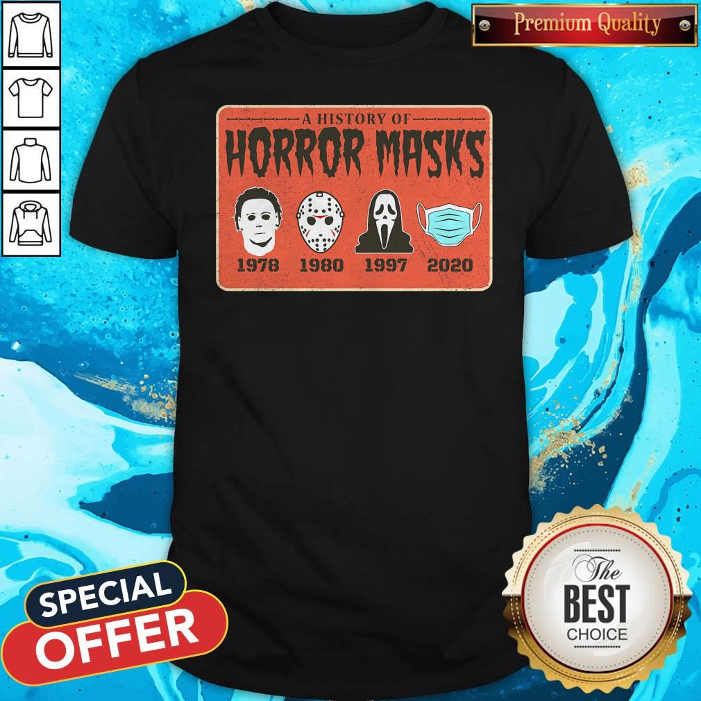Nice A History Of Horror Masks Halloween Shirt