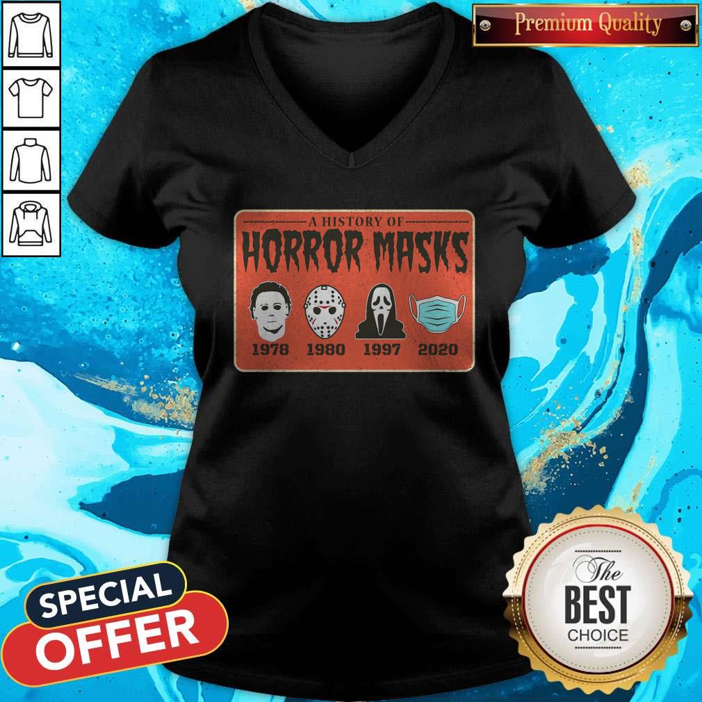 Nice A History Of Horror Masks Halloween Shirt