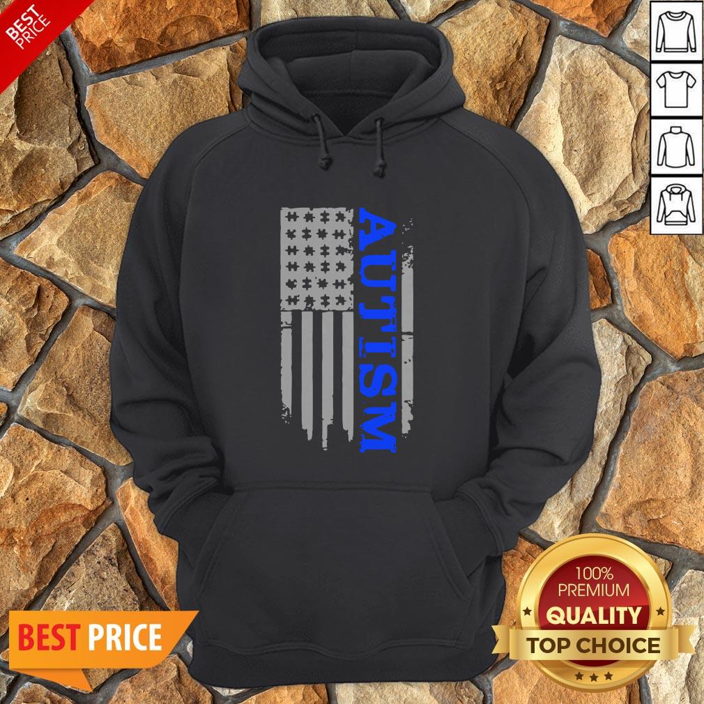 Nice Autism Awareness Blue Flag Shirt