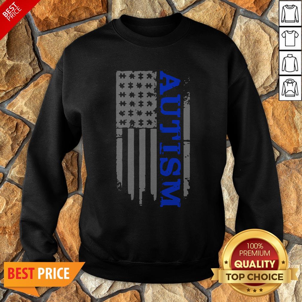 Nice Autism Awareness Blue Flag Shirt