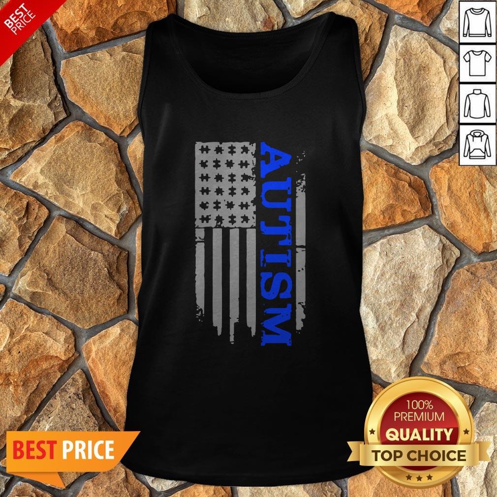 Nice Autism Awareness Blue Flag Shirt