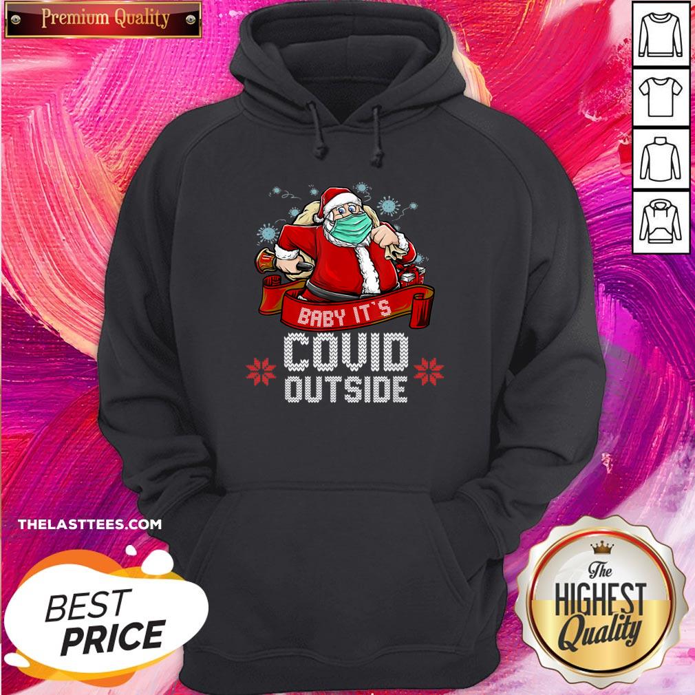 Nice Baby It’s Covid Outside Funny Santa Claus Christmas 2020 Shirt