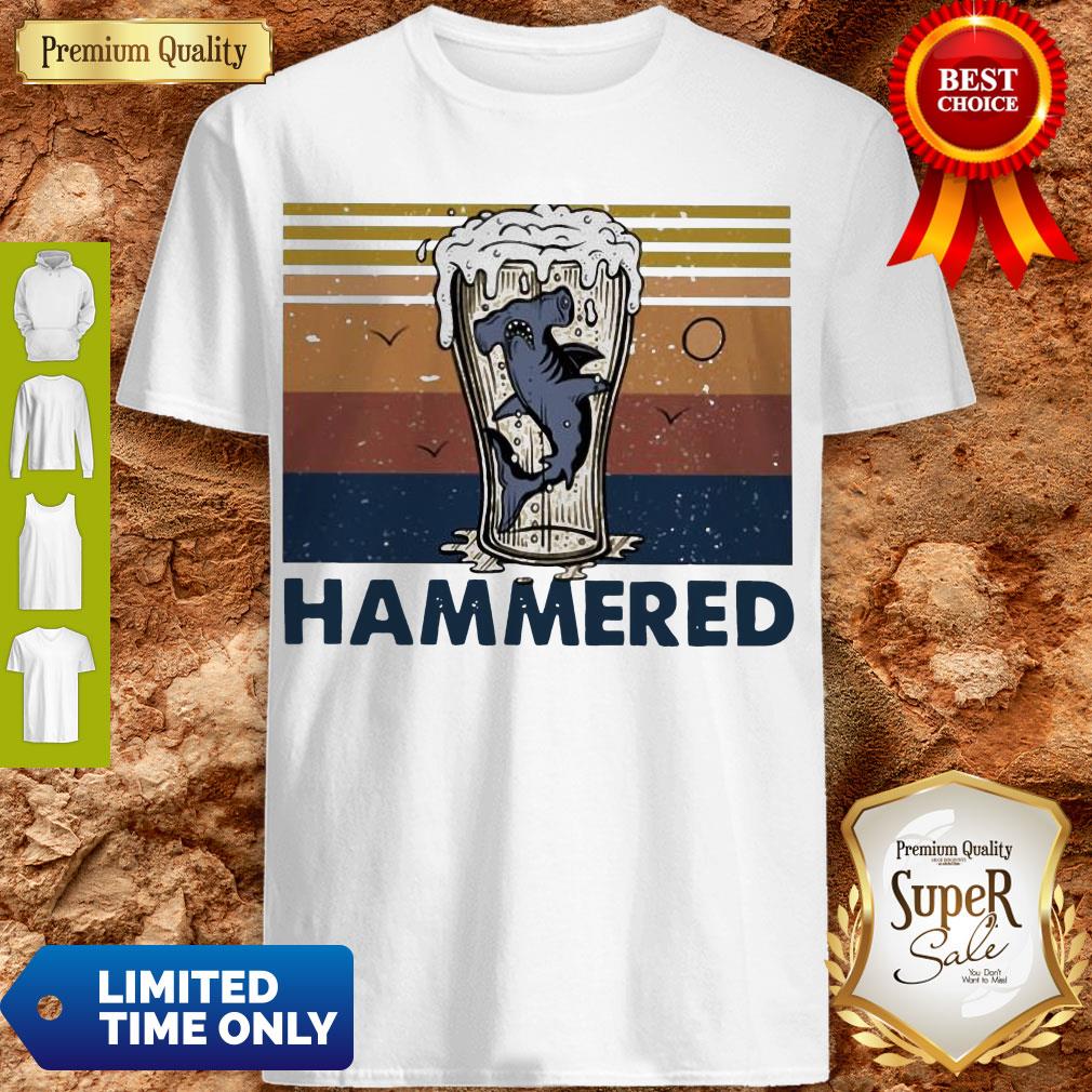 Nice Beer And Hammerhead Sharks Vintage Shirt