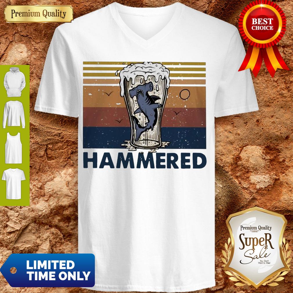 Nice Beer And Hammerhead Sharks Vintage Shirt
