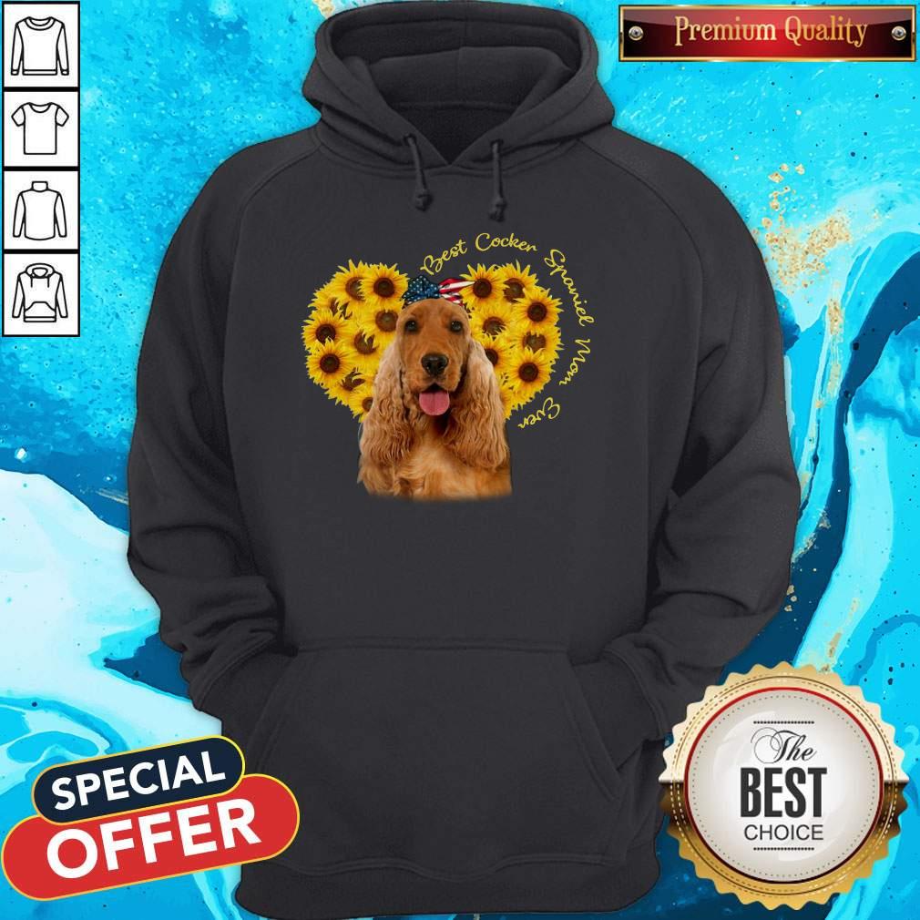 Nice Best English Cocker Spaniel Sunflower Mom Ever Shirt