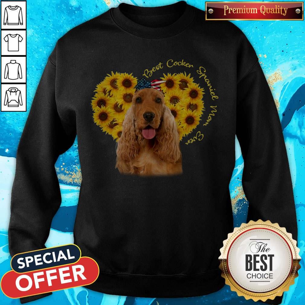 Nice Best English Cocker Spaniel Sunflower Mom Ever Shirt