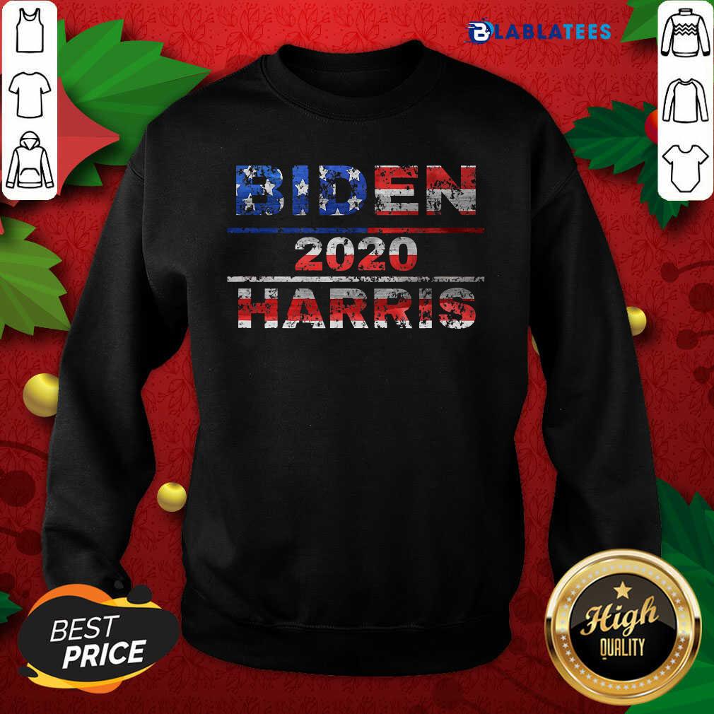 Nice Biden 2020 Harris Retro American Flag Shirt