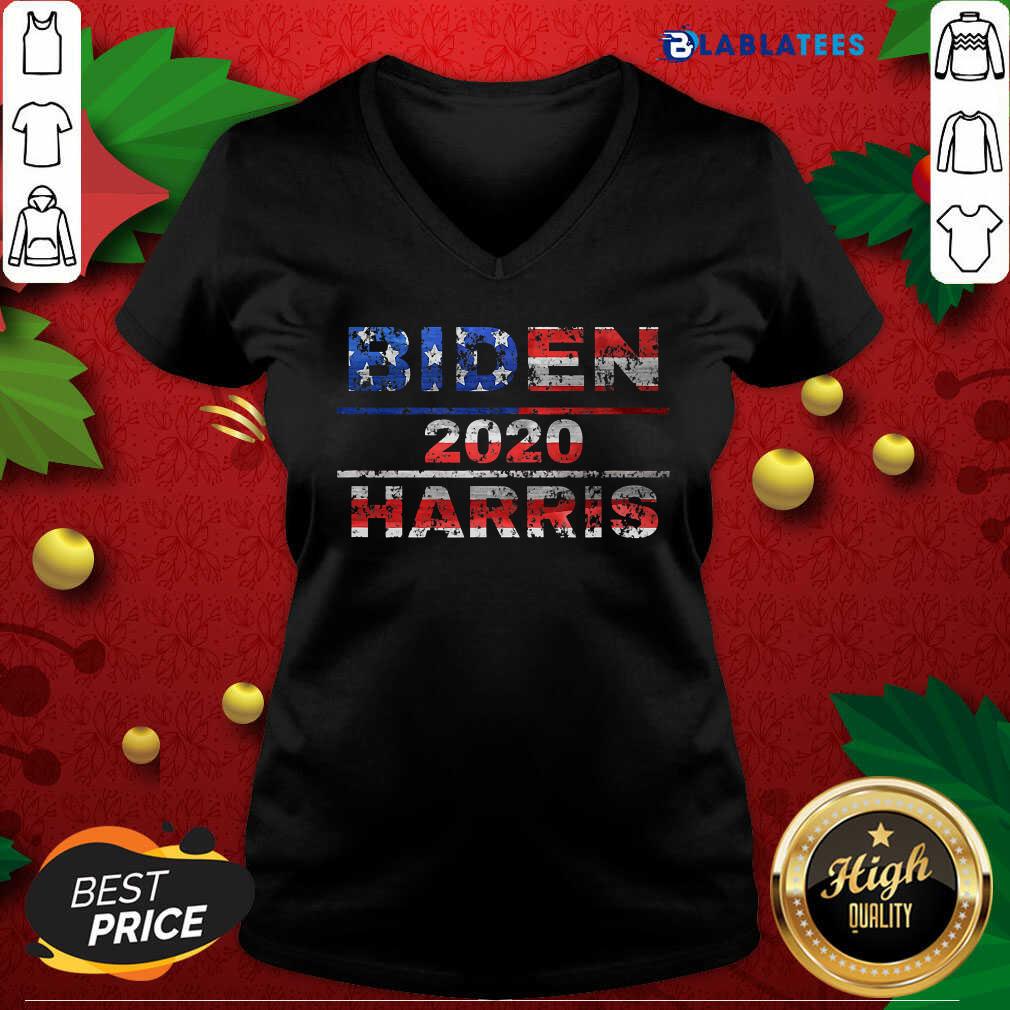 Nice Biden 2020 Harris Retro American Flag Shirt