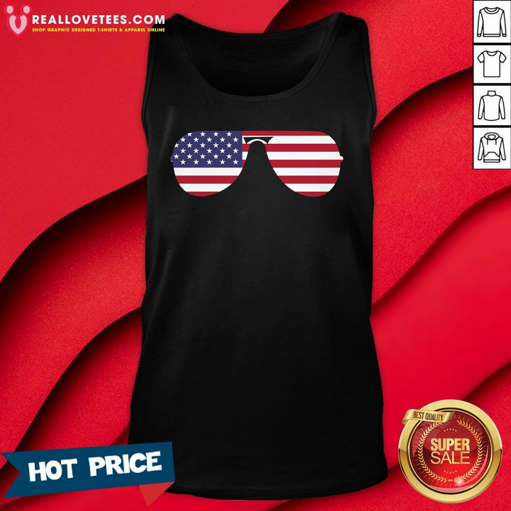 Nice Biden 46th Aviator Sunglasses Patriotic USA Flag Shirt