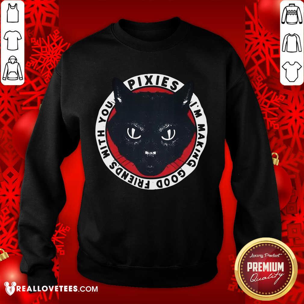 Nice Black Cat Pixies I’m Making Good Friends With You Shirt