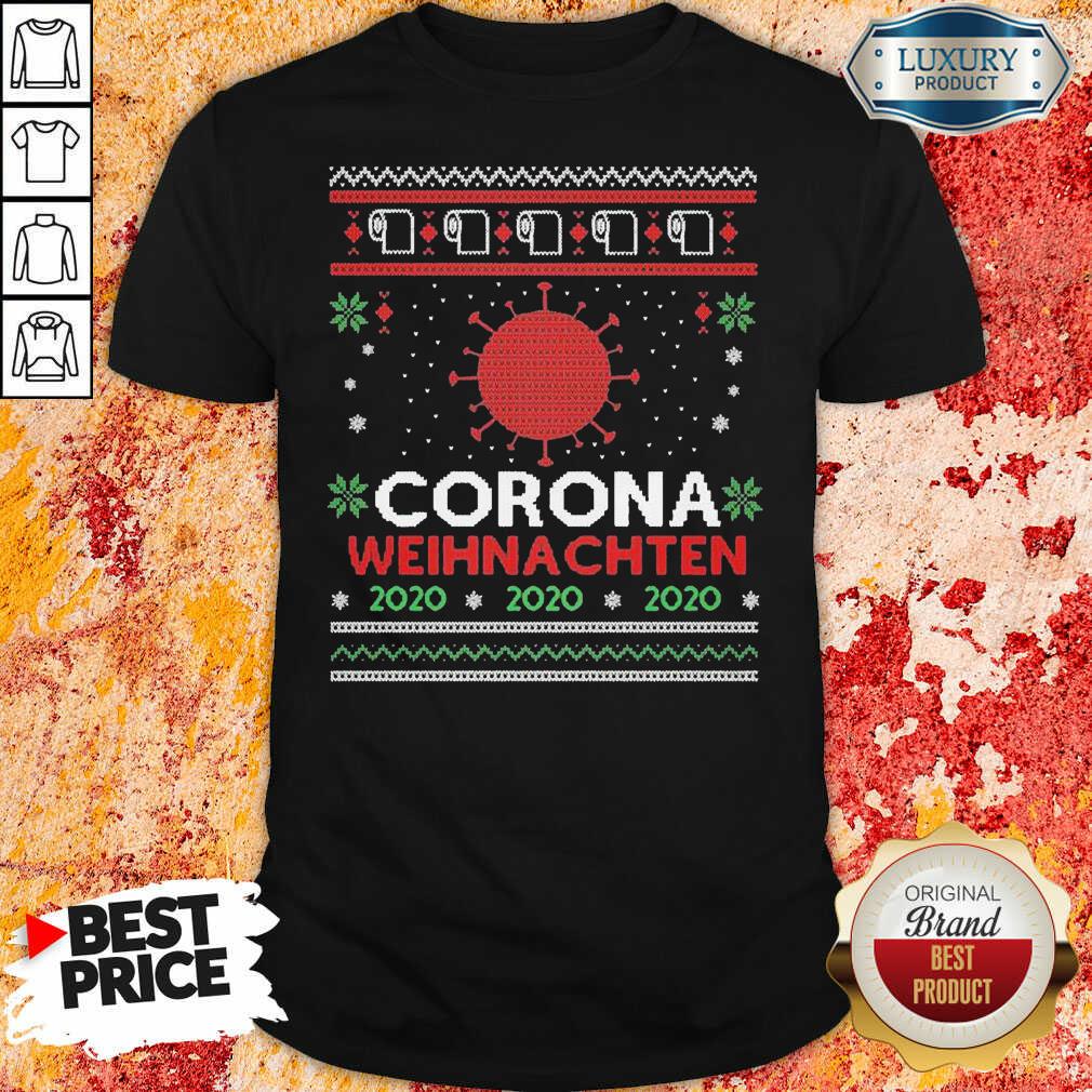Nice Corona Weihnachten 2020 Ugly Christmas Shirt