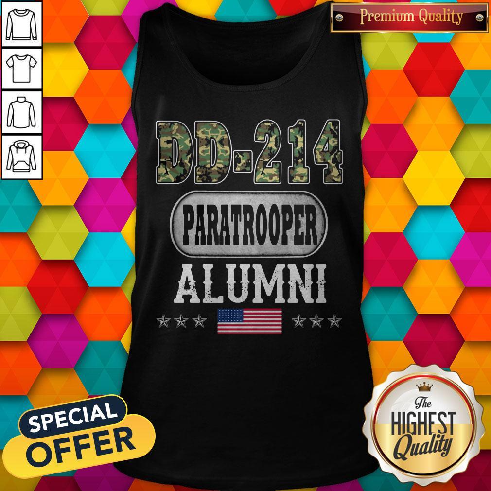 Nice DD-214 Paratrooper Alumni American Flag Shirt