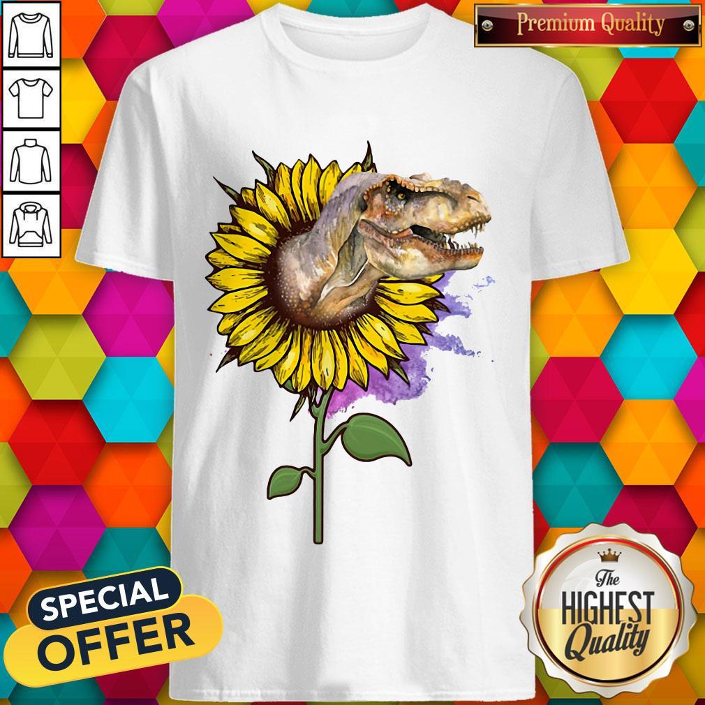 Nice Dinosaurs T Rex Sunflower Shirt