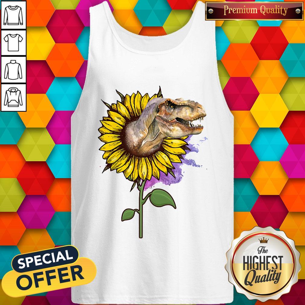 Nice Dinosaurs T Rex Sunflower Shirt