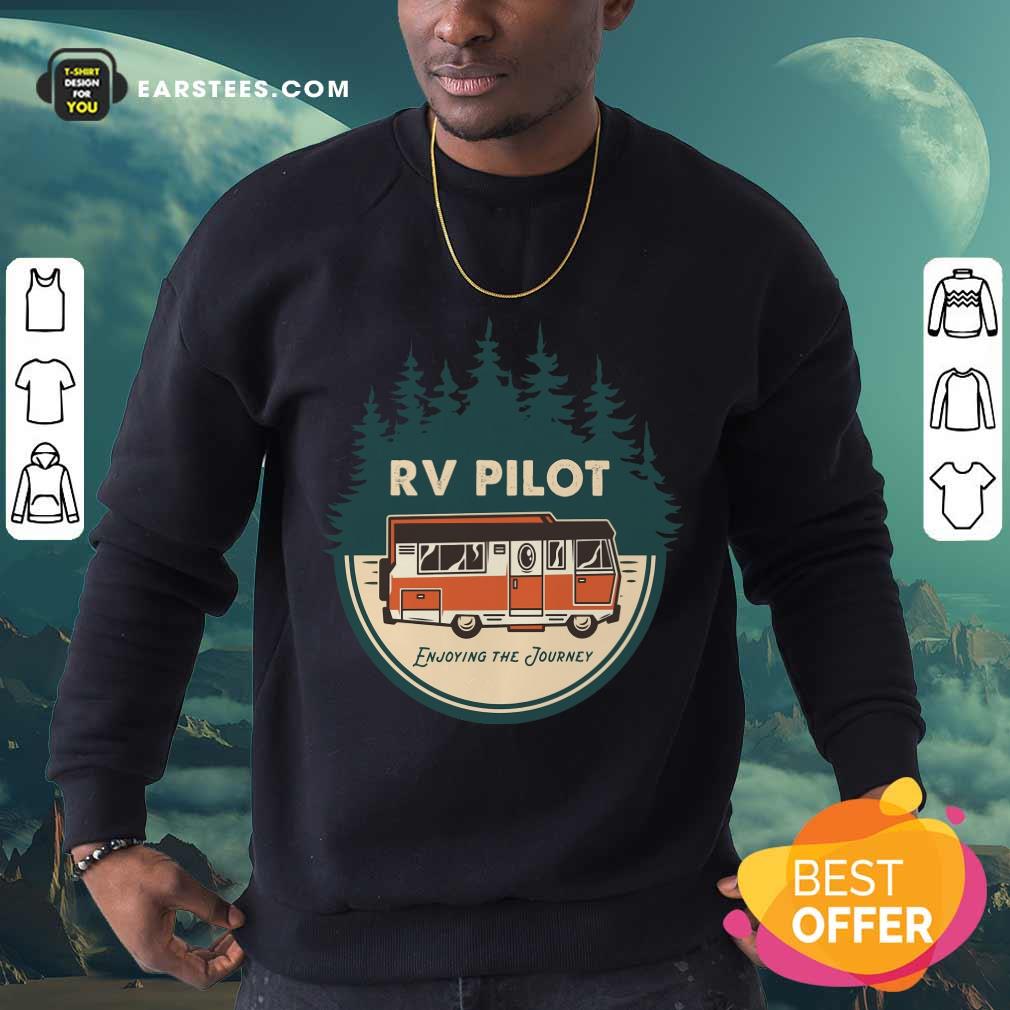 Nice Enjoying The Journey RV Pilot Camp Couple Camping Shirt
