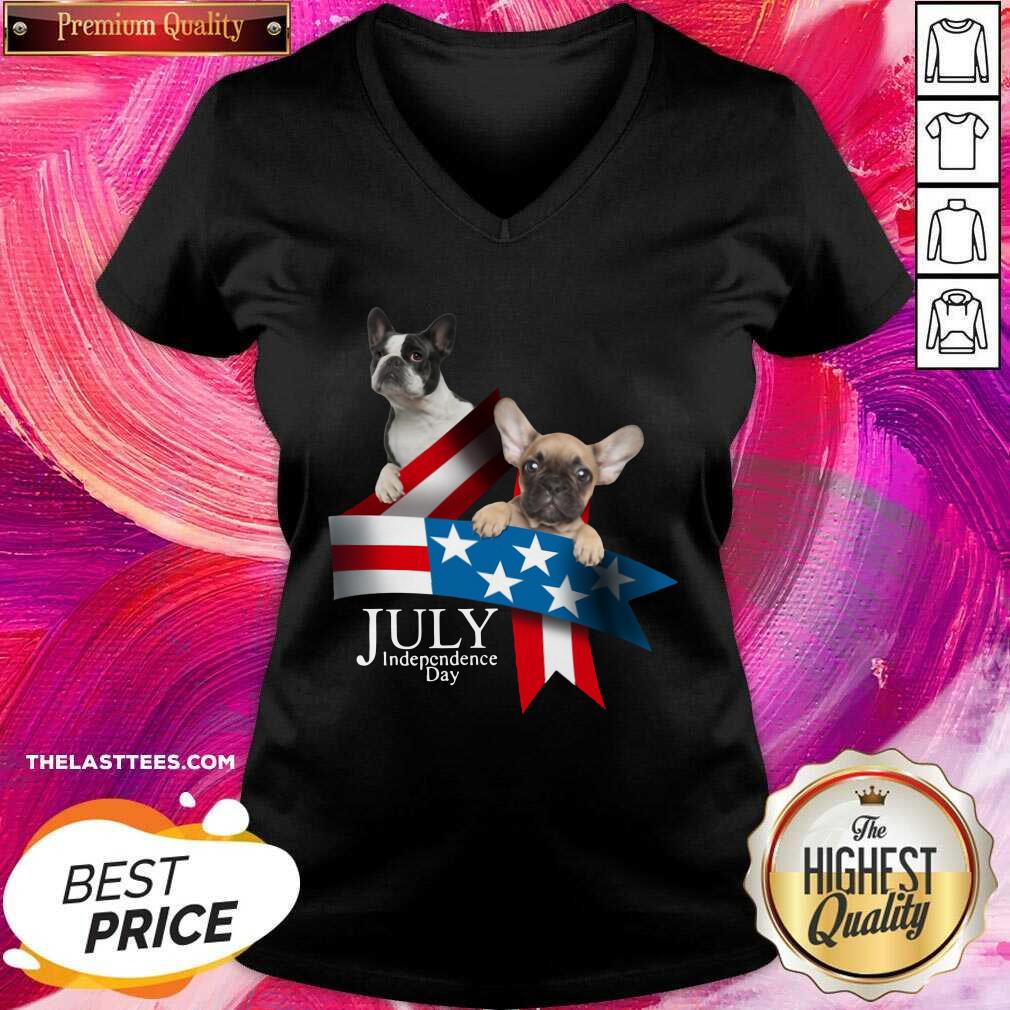 Nice French Bulldog 4 Of July Independence Day American Flag Shirt