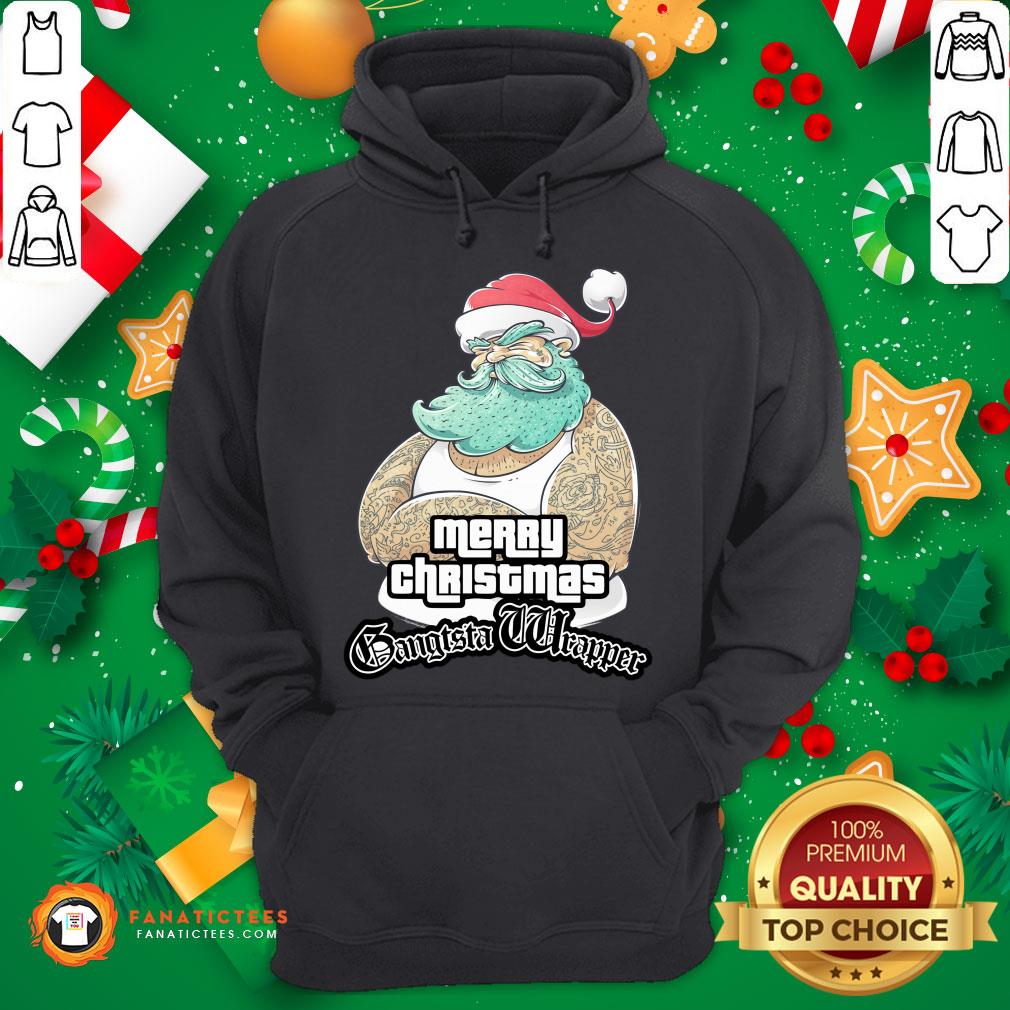 Nice Gangsta Wrapper Merry Christmas Holidays Gamer Gangsta Wrapper Shirt