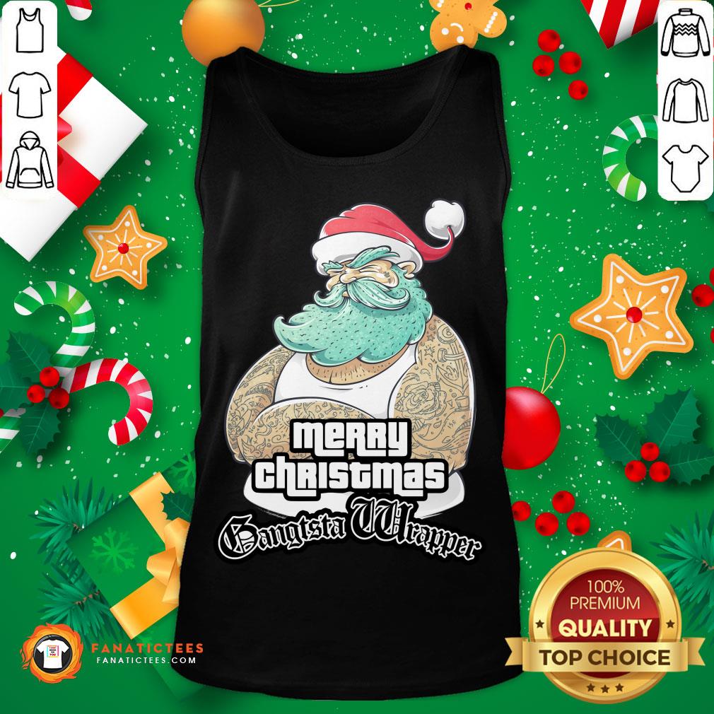 Nice Gangsta Wrapper Merry Christmas Holidays Gamer Gangsta Wrapper Shirt