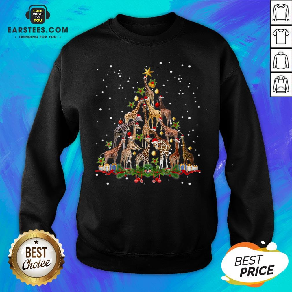 Nice Giraffe Christmas Tree Ornament Decor Shirt