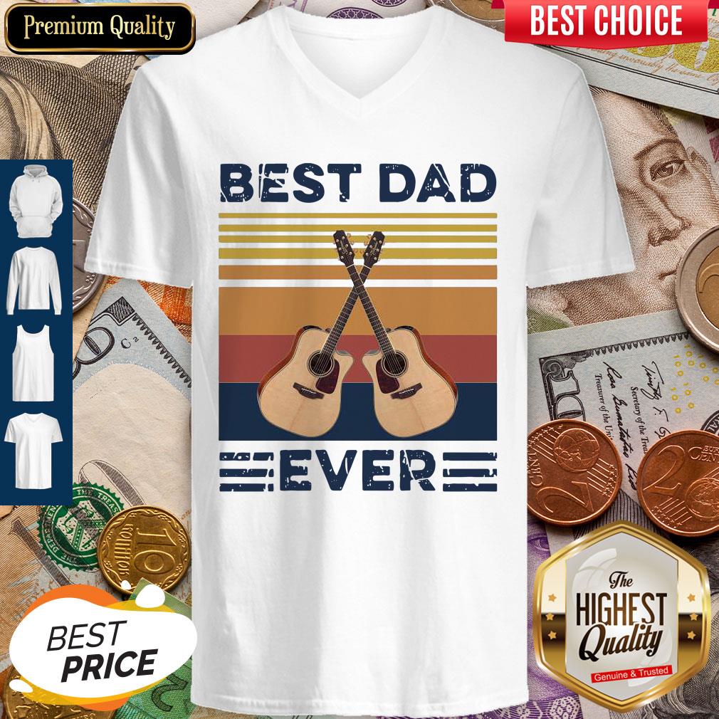 Nice Guitar Best Dad Ever Vintage Shirt