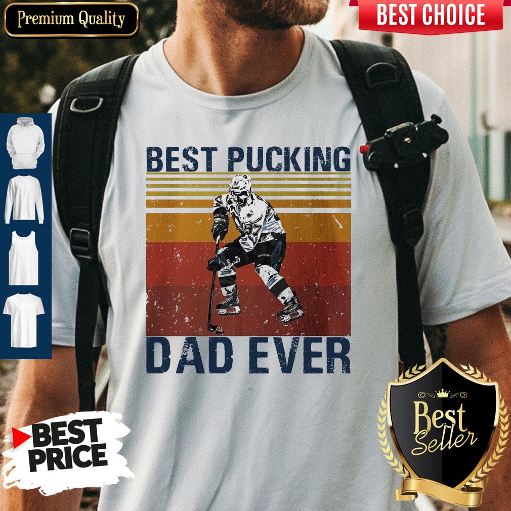 Nice Hockey Best Pucking Dad Ever Happy Father’s Day Vintage Shirt
