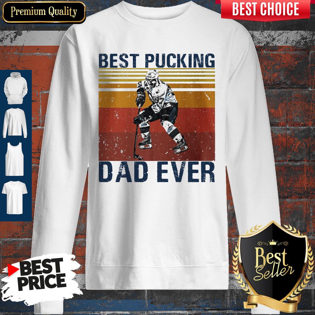 Nice Hockey Best Pucking Dad Ever Happy Father’s Day Vintage Shirt