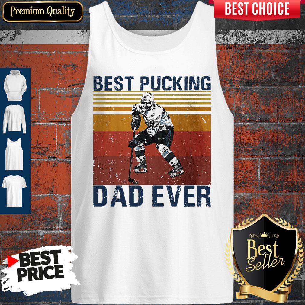 Nice Hockey Best Pucking Dad Ever Happy Father’s Day Vintage Shirt