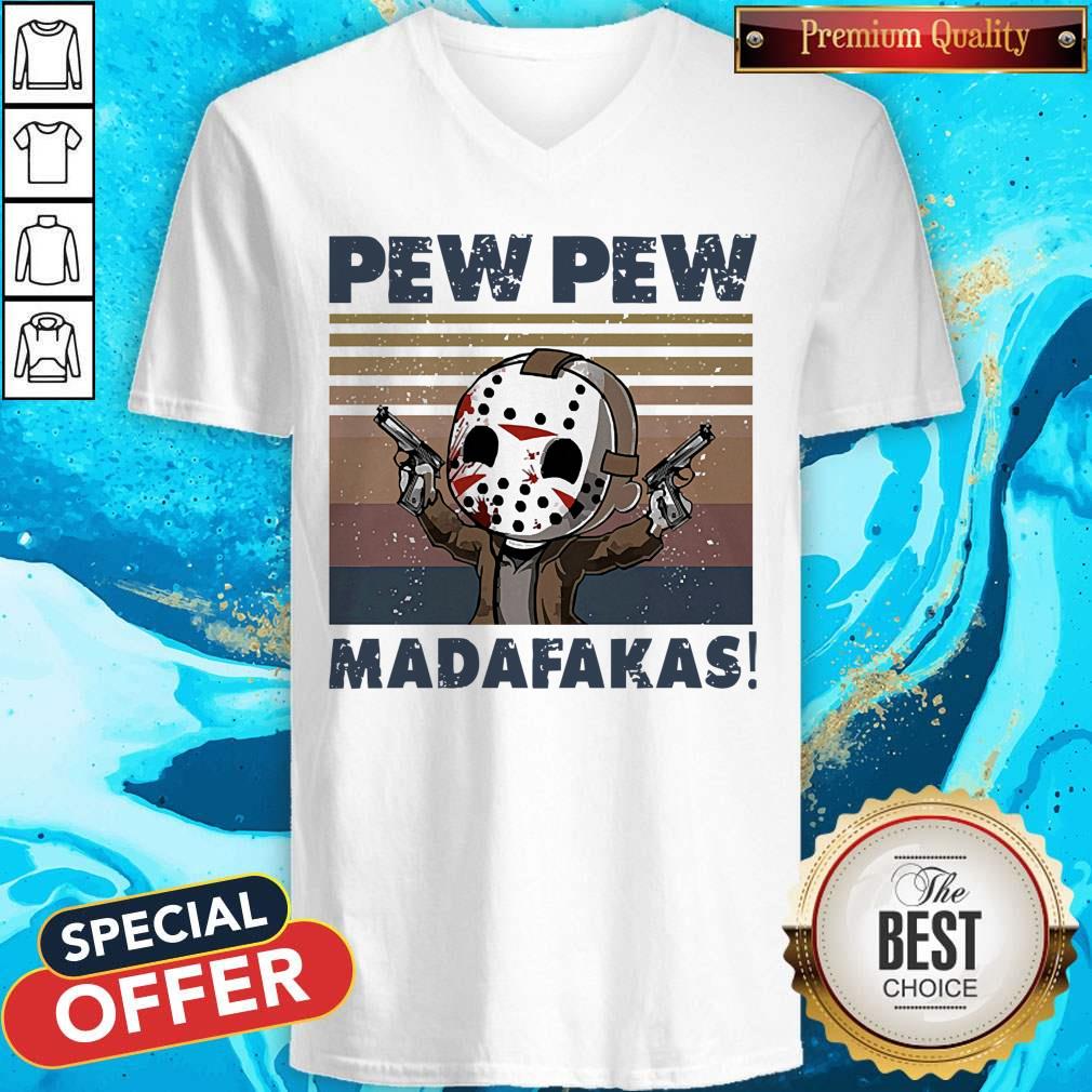 Nice Jason Voorhees Pew Pew Madafakas Vintage Shirt