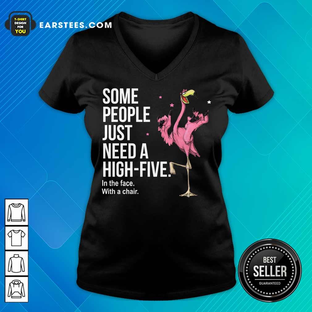Nice Just Need A High Five Flamingo Shirt