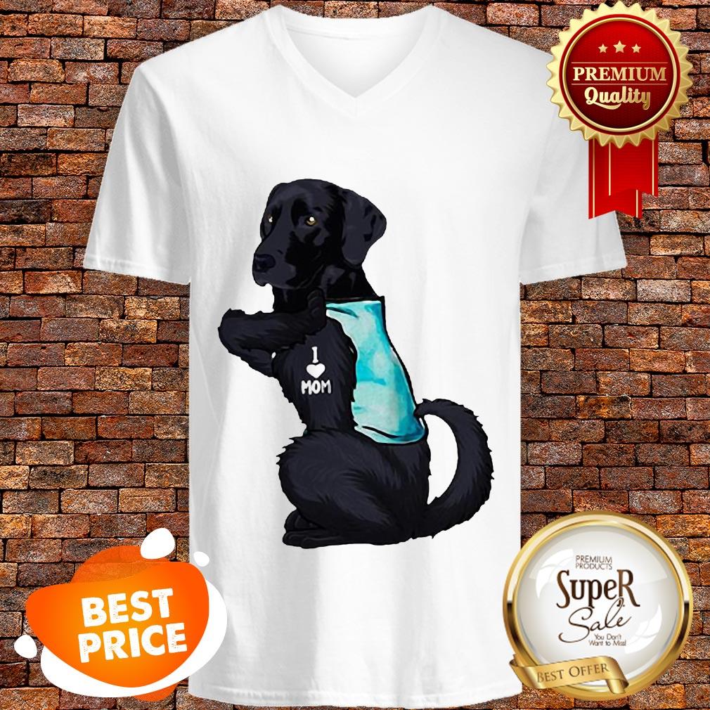 Nice Labrador Retriever Black Tattoo I Love Mom shirt