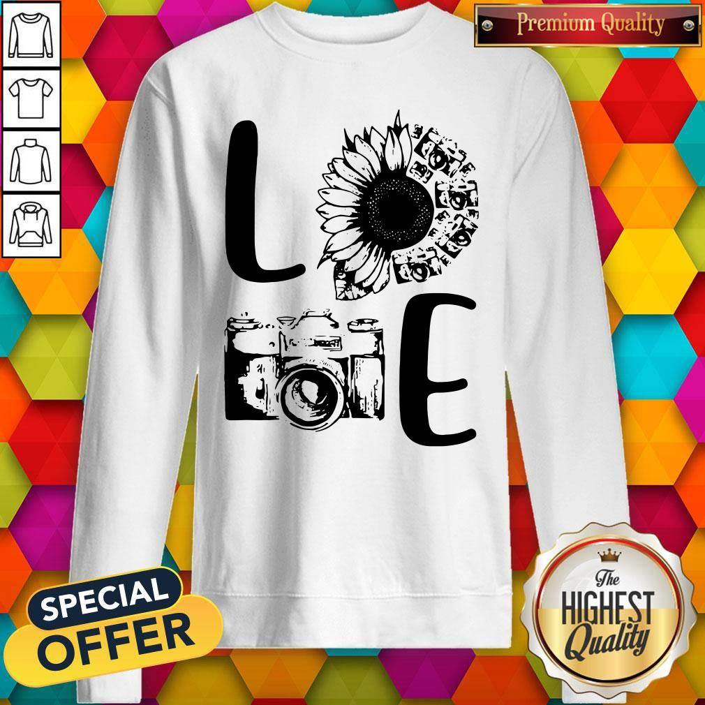Nice Love Camera Sunflower Shirt