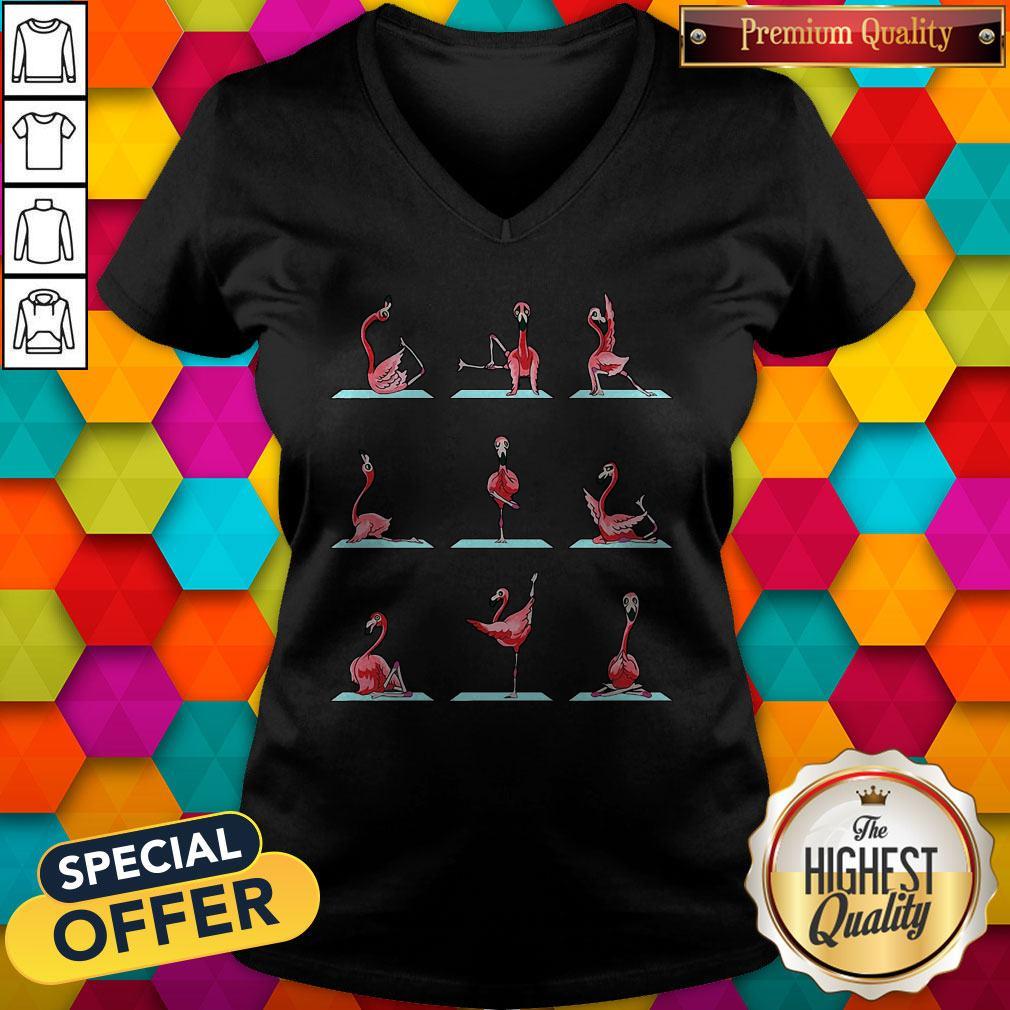 Nice Official Flamingo Yoga Pose Shirt
