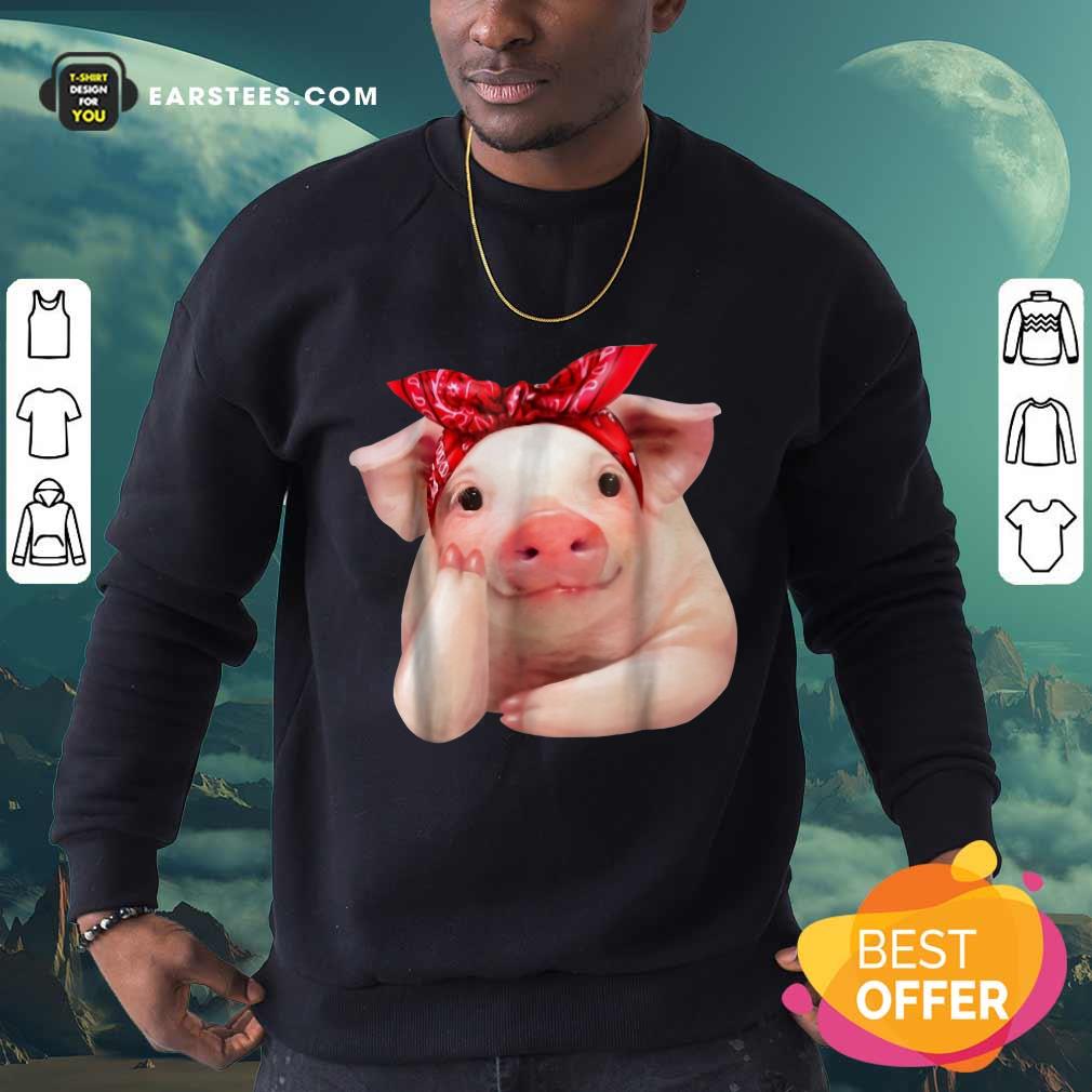 Nice Red Bandanna Pig Shirt
