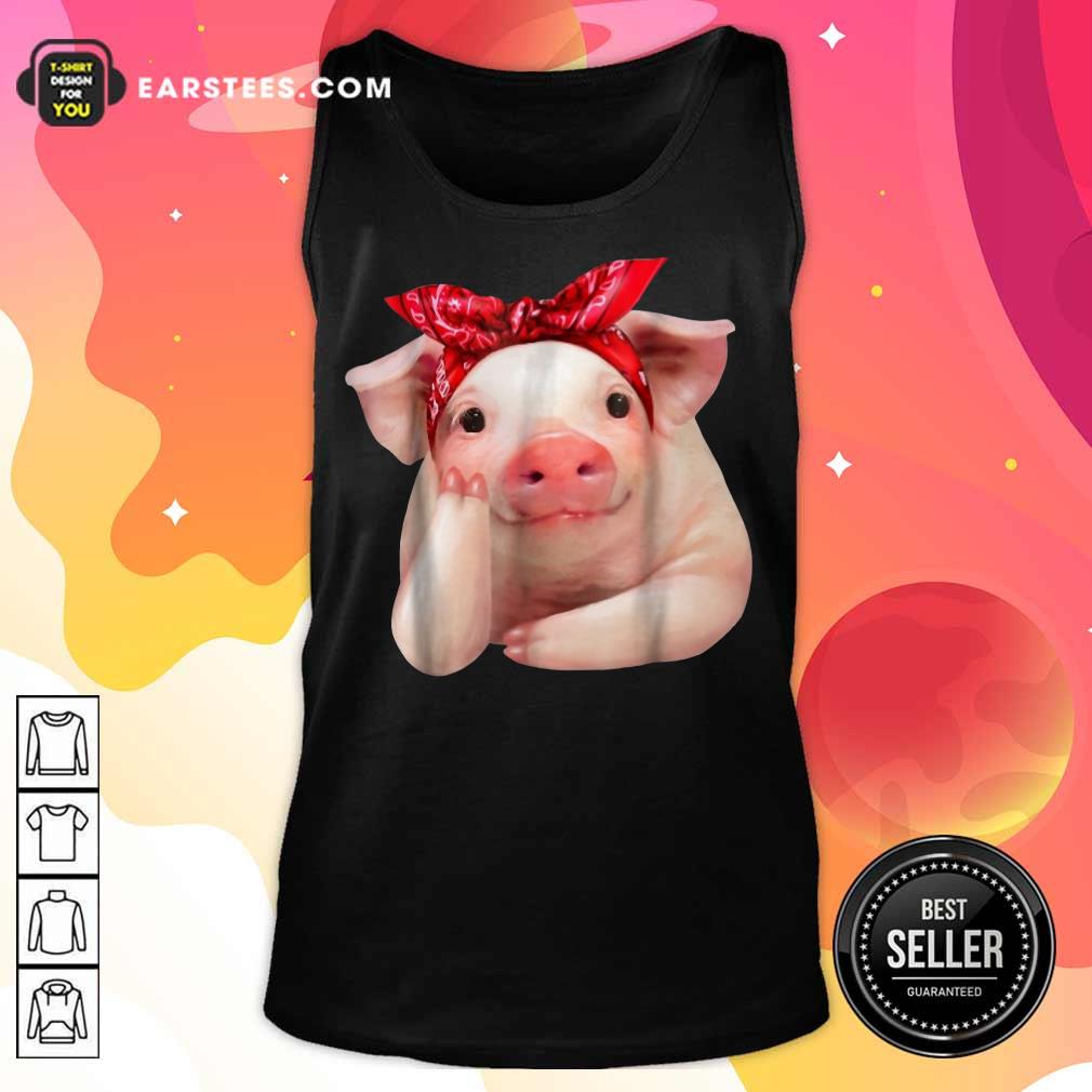 Nice Red Bandanna Pig Shirt