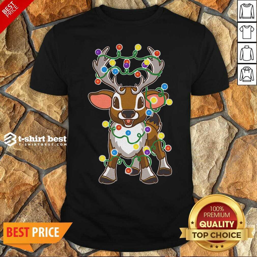 Nice Reindeer Light Merry Christmas Shirt
