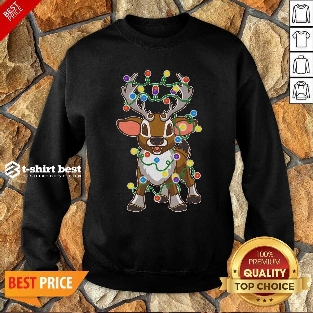 Nice Reindeer Light Merry Christmas Shirt