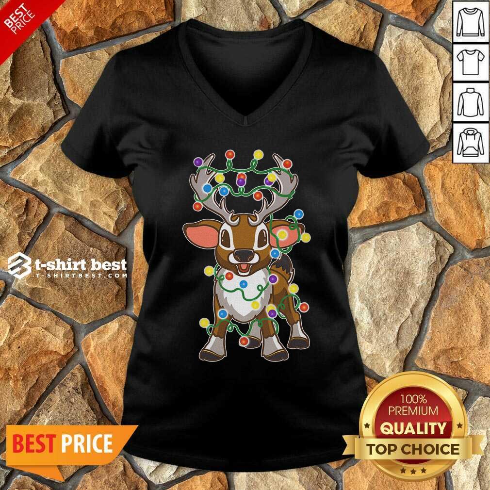 Nice Reindeer Light Merry Christmas Shirt