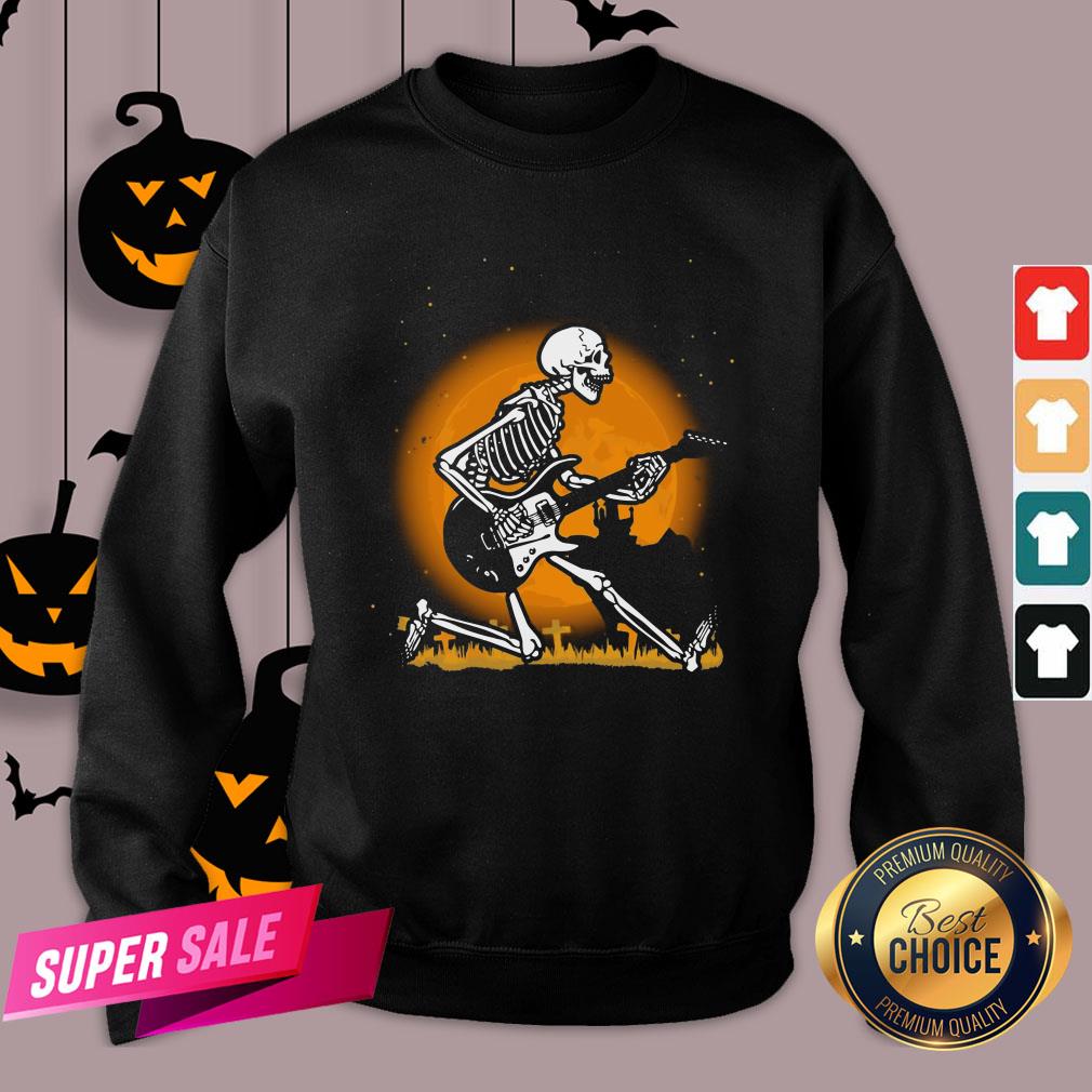 Nice Skeleton Guitar Happy Halloween Shirt